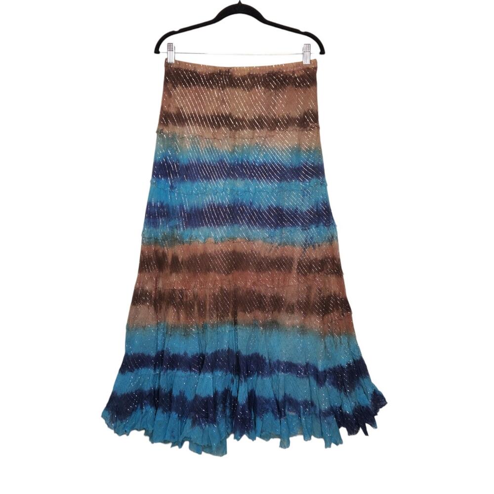 Vintage Kommotion NY Maxi Skirt Mermaid Fairy Whimsy y2k Tie Dye Tiered